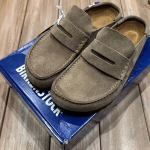 Birkenstock Boston Taupe Suede Wrapped Naples, 39 Narrow, Brand New With Box